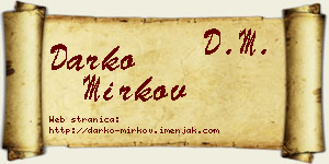 Darko Mirkov vizit kartica